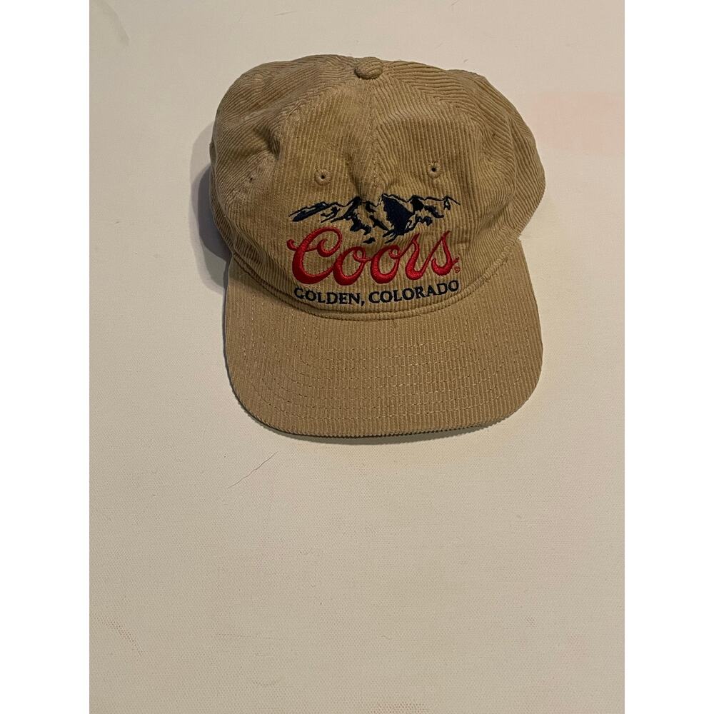 NWOT Coors Banquet Corduroy Snapback Hat Golden Colorado Rocky Mountain Koolaid